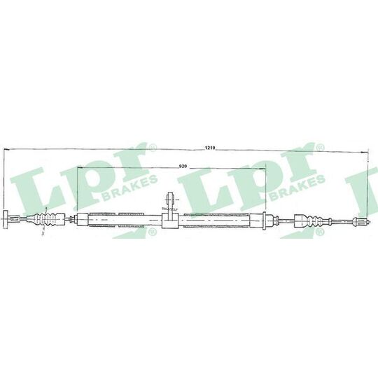 C0019B Cable, parking brake