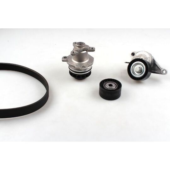 PK09640 Water Pump + V-Ribbed Belt Set