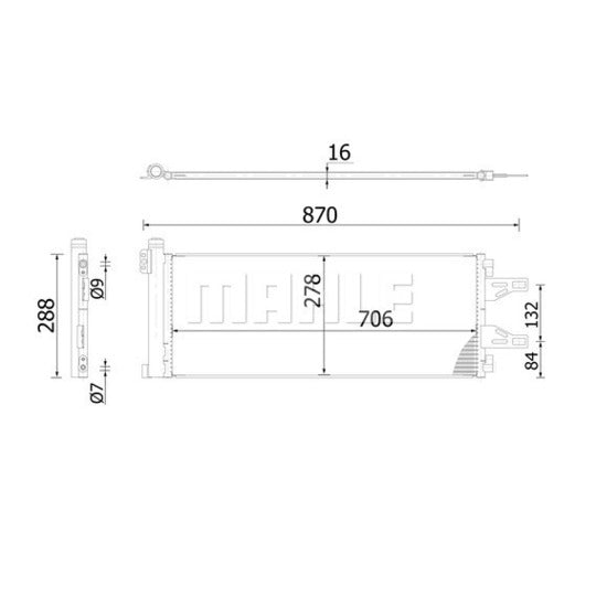 AC 368 000S Condenser, air conditioning