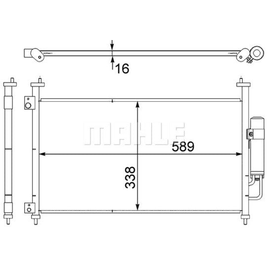 AC 464 000S Condenser, air conditioning