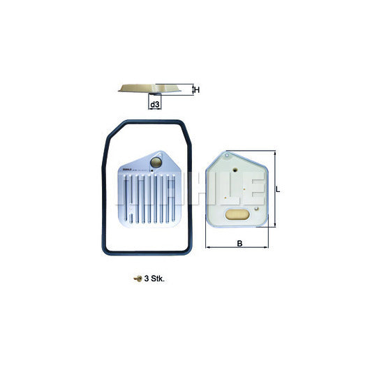 HX 163KIT Hydraulic Filter, automatic transmission