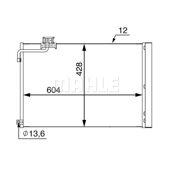 AC 51 000S Condenser, air conditioning