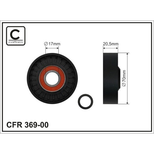 369-00 Tensioner Pulley, v-ribbed belt