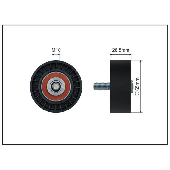 13-11 Tensioner Pulley, v-ribbed belt