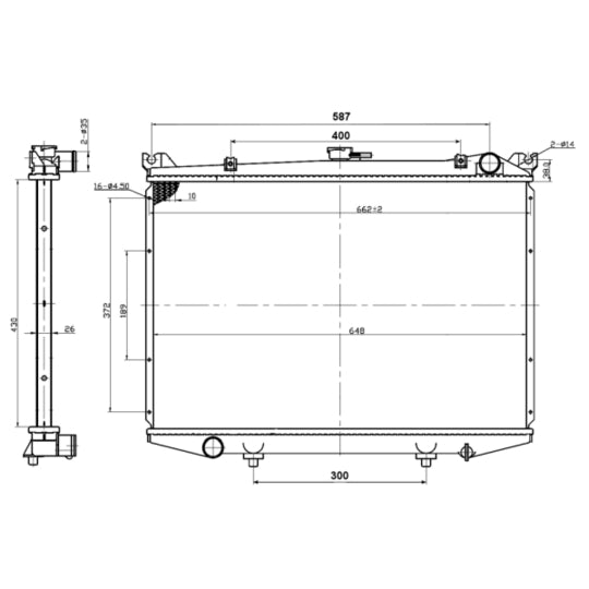 503492 Radiator, engine cooling