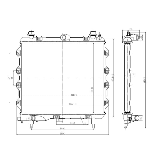 59259 Radiator, engine cooling