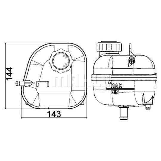 CRT 85 001S Expansion Tank, coolant