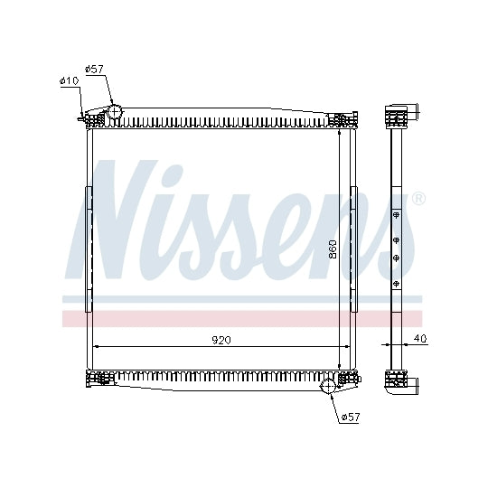 640690 Radiator, engine cooling