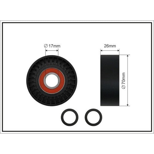 01-85 Tensioner Pulley, v-ribbed belt