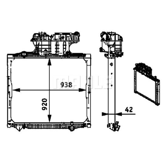 CR 701 000P Radiator, engine cooling