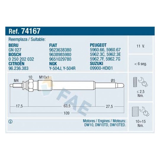 74167 Glow Plug