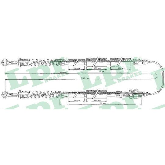 C0090B Cable, parking brake