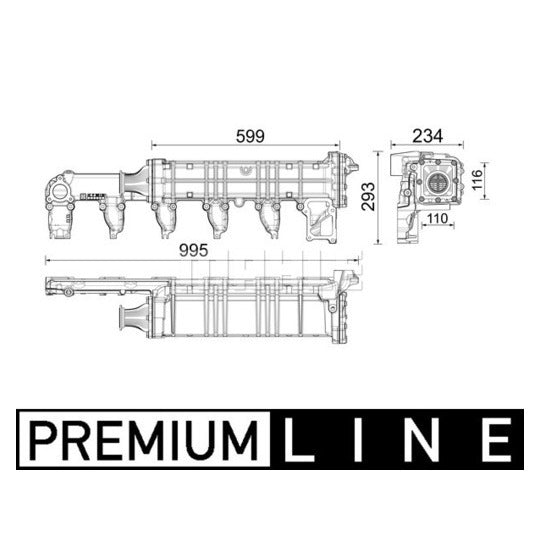 CE 37 000P Cooler, exhaust gas recirculation