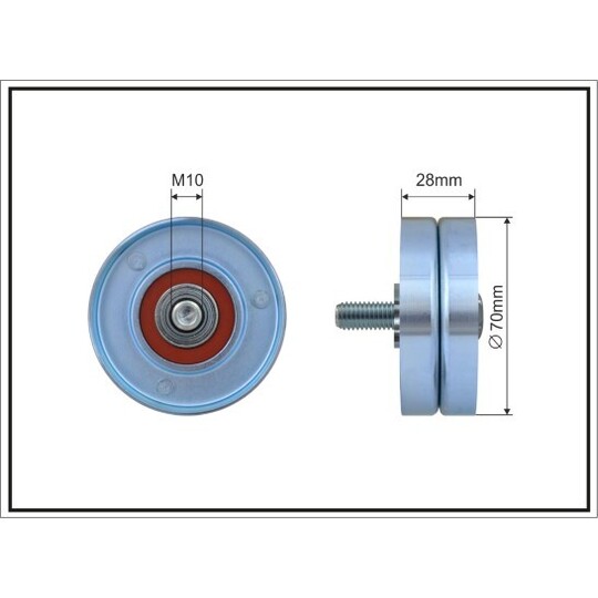 11-60 Deflection/Guide Pulley, v-ribbed belt