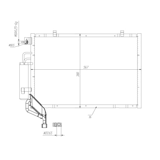350453 Condenser, air conditioning