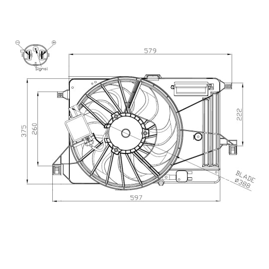 47964 Fan, radiator