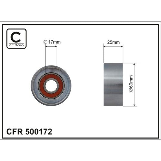 500172 Tensioner Pulley, v-ribbed belt
