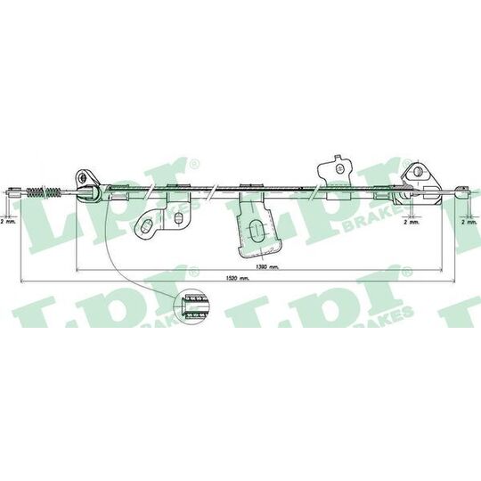 C0893B Cable, parking brake