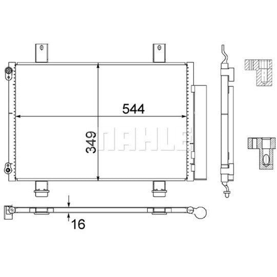 AC 456 000S Condenser, air conditioning