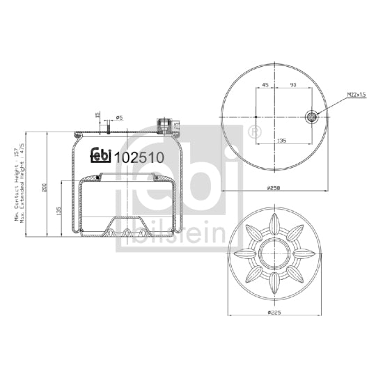 102510 Bellow, air suspension