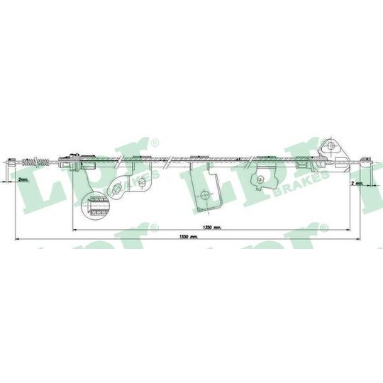 C0889B Cable, parking brake