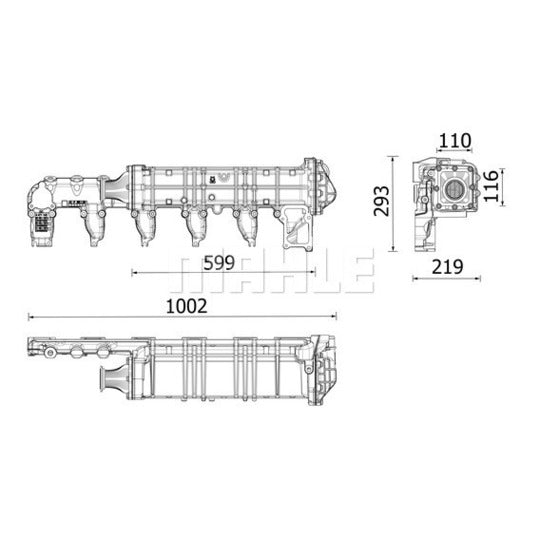 CE 38 000P Cooler, exhaust gas recirculation
