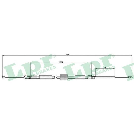 C0714B Cable, parking brake