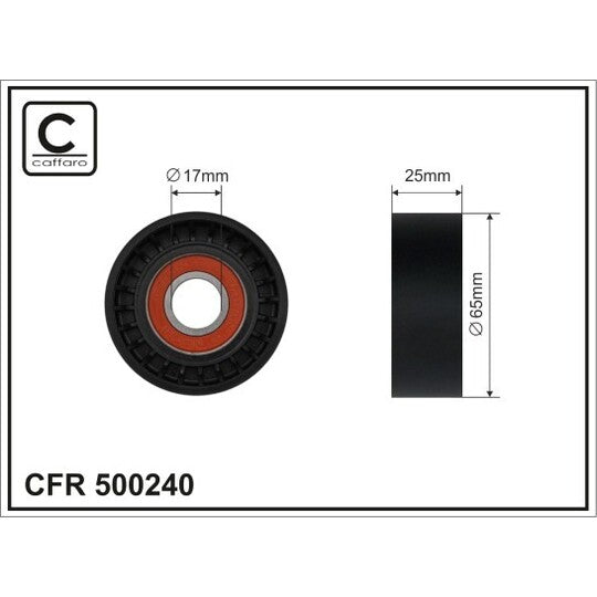 500240 Tensioner Pulley, v-ribbed belt