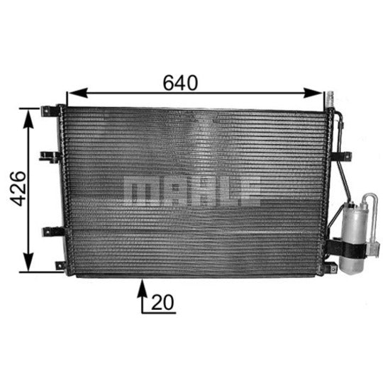 AC 227 000S Condenser, air conditioning