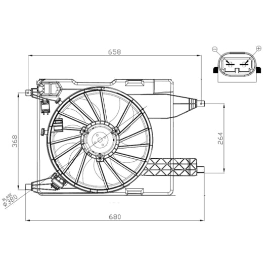 47966 Fan, radiator