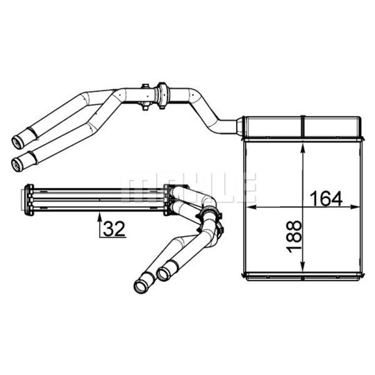 AH 257 000S Heat Exchanger, interior heating