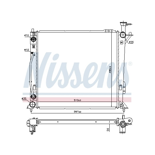 606482 Radiator, engine cooling