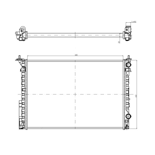 58242A Radiator, engine cooling