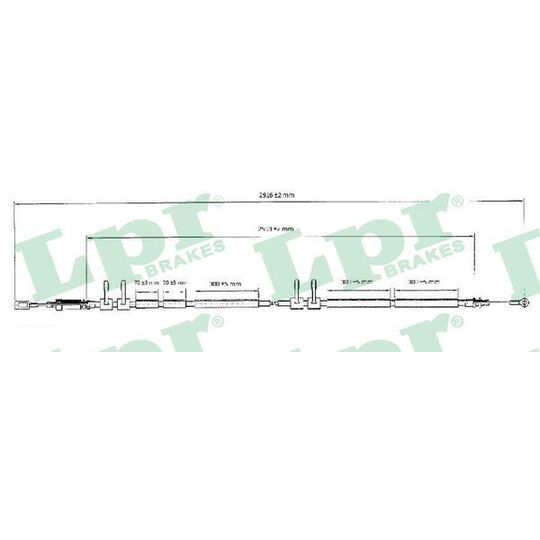 C0989B Cable, parking brake