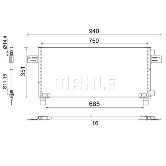 AC 282 000S Condenser, air conditioning