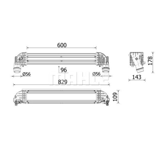 CI 624 000P Intercooler, charger