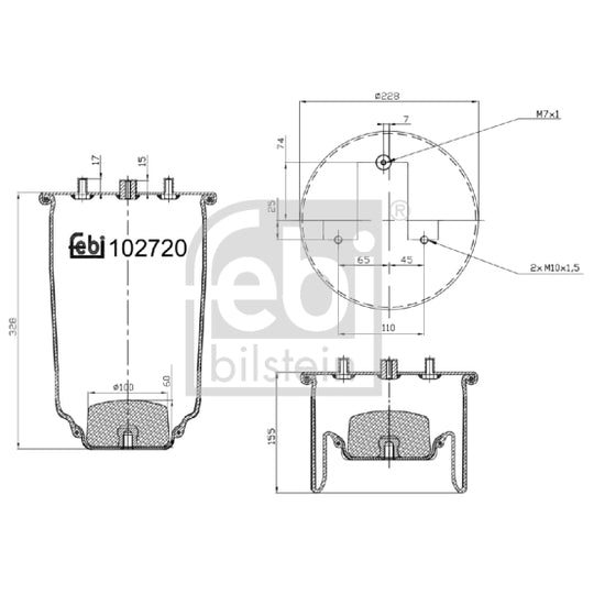 102720 Bellow, air suspension