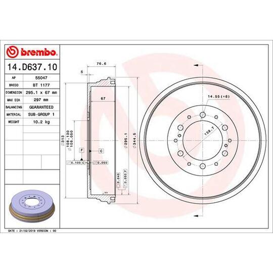 14.D637.10 Brake Drum