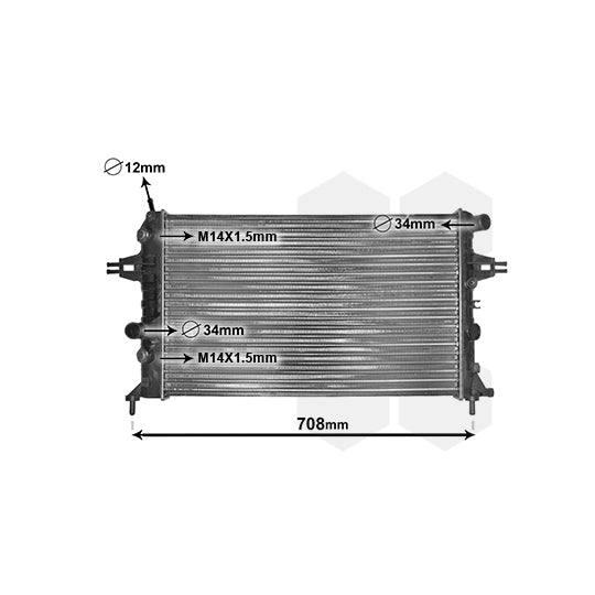37002254 Radiator, engine cooling