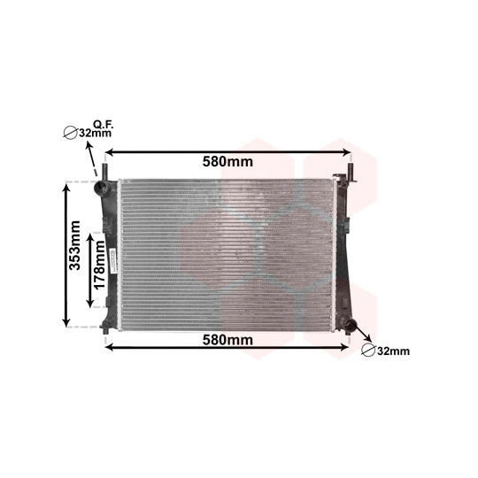 18002325 Radiator, engine cooling