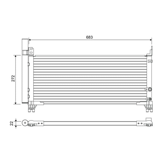 822664 Condenser, air conditioning