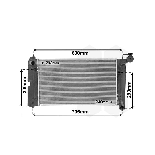 53002302 Radiator, engine cooling