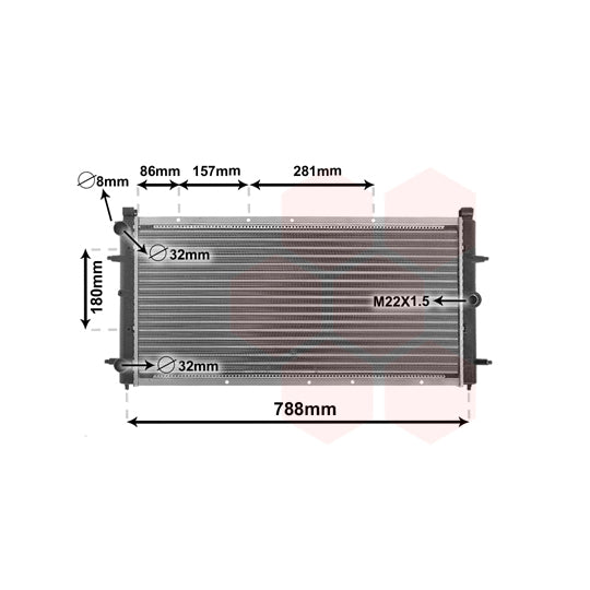 58002114 Radiator, engine cooling