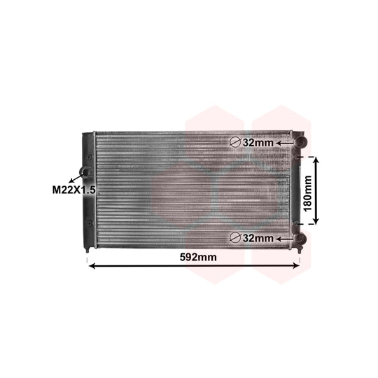 58002099 Radiator, engine cooling