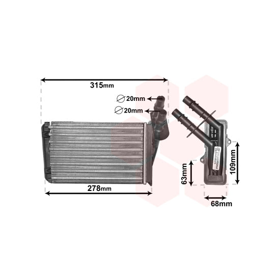 43006228 Heat Exchanger, interior heating