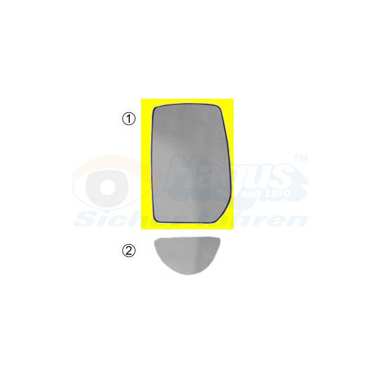 1898837 Mirror Glass, outside mirror