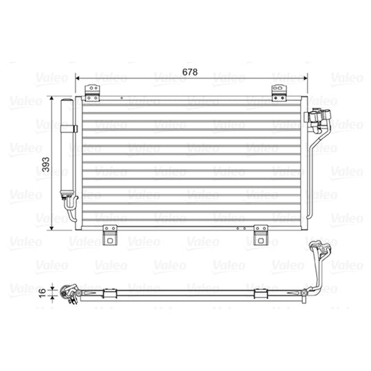 814195 Condenser, air conditioning