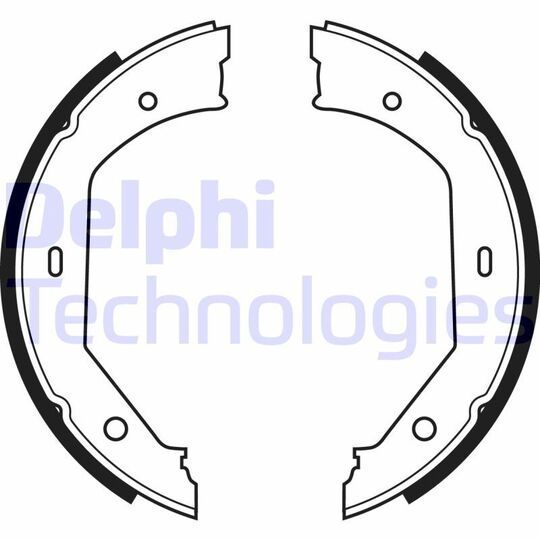 LS1857 Brake Shoe Set, parking brake