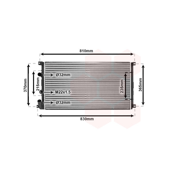 43002276 Radiator, engine cooling