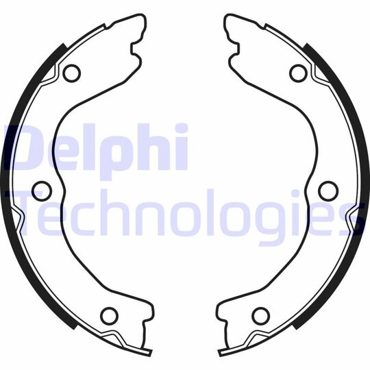 LS2038 Brake Shoe Set, parking brake